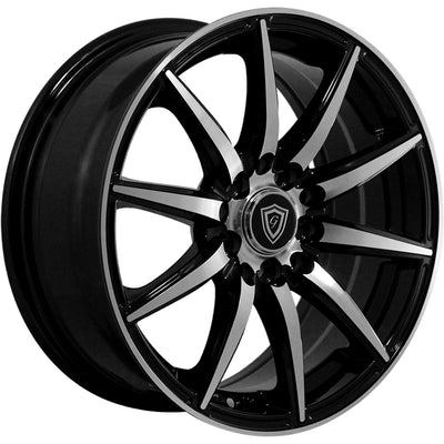 G-Line G0043 Black Machined Wheel
