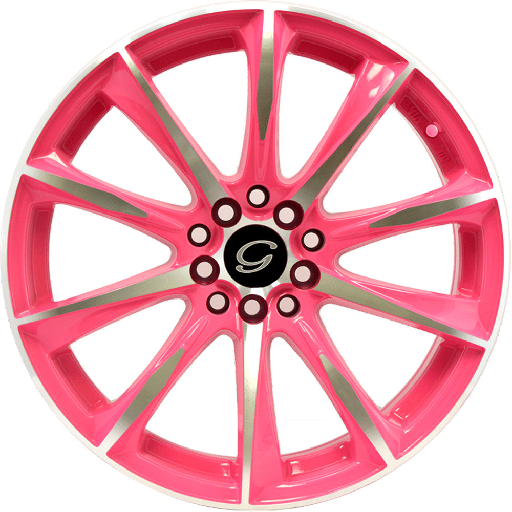 G-Line G1026 Pink Machined Wheel
