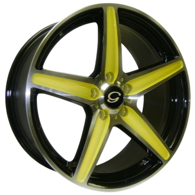 G-Line G253 Black Yellow Machined Wheel