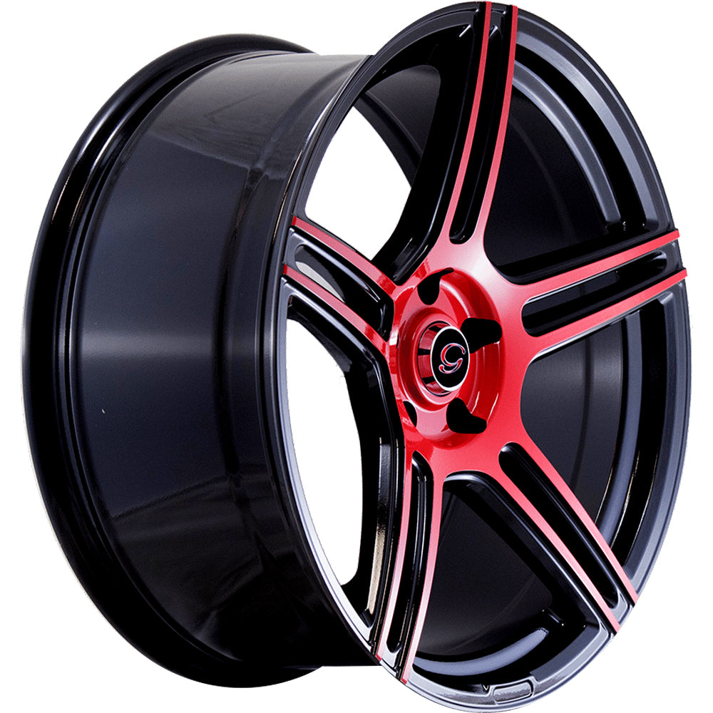 G-Line G5086 Black Red Machined Wheel