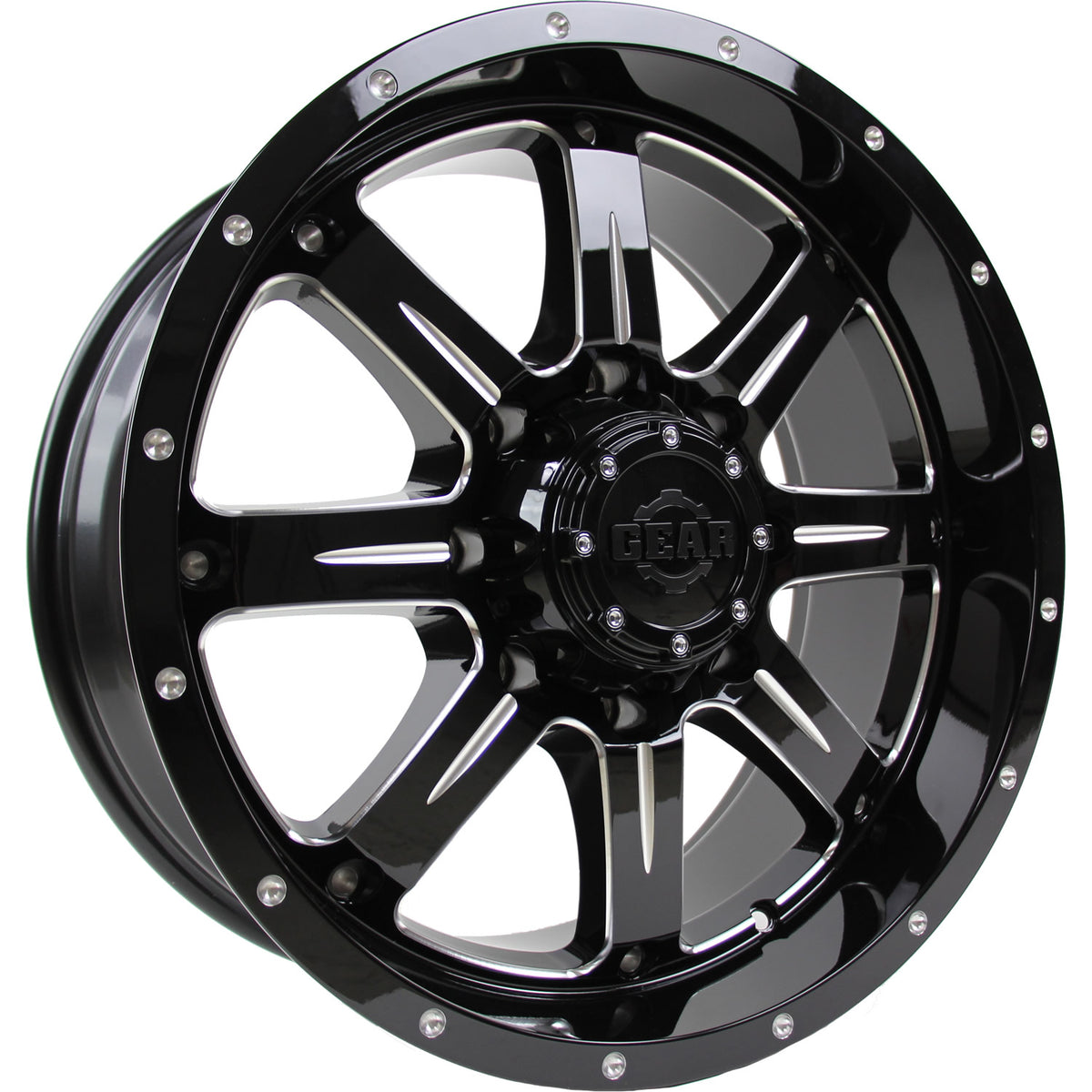 Gear Off-Road Big Block Black Milled Wheel