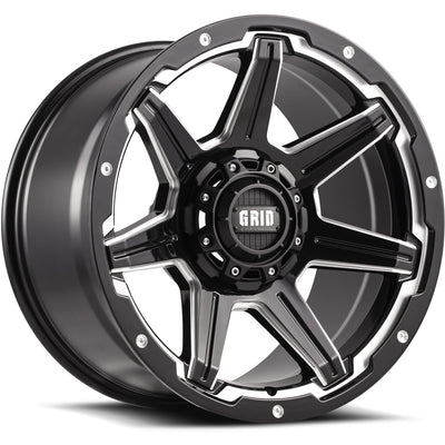 Grid GD06 Black Milled Wheel