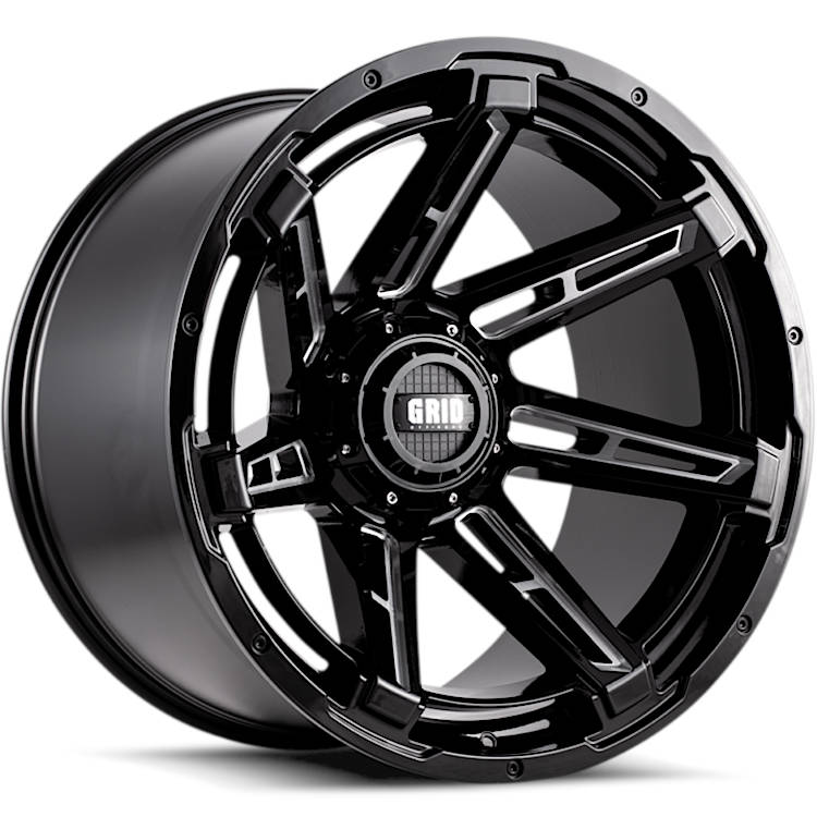 Grid GD12 Black Milled Wheel