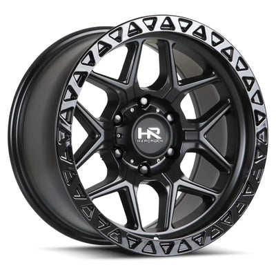 Hardrock Offroad H107 17x9 +1mm Matte Black with Black Beadlocks