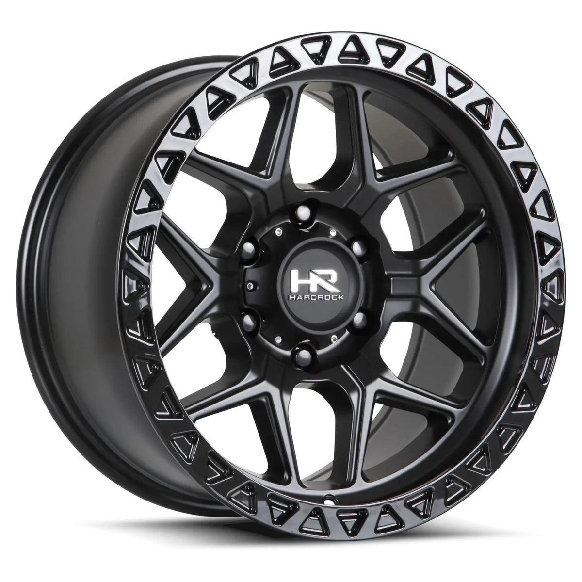 Hardrock Offroad H107 20x10 -19mm Matte Black with Black Beadlocks