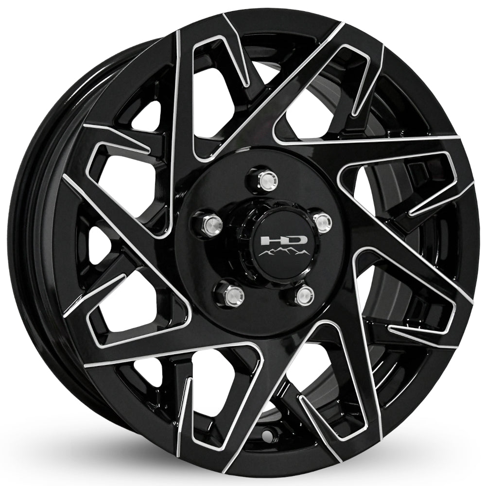 HD Canyon Trailer Black Milled Wheel