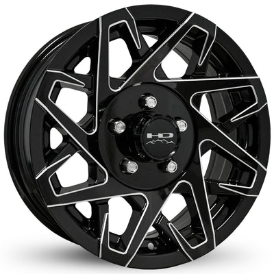 HD Canyon Trailer Black Milled Wheel
