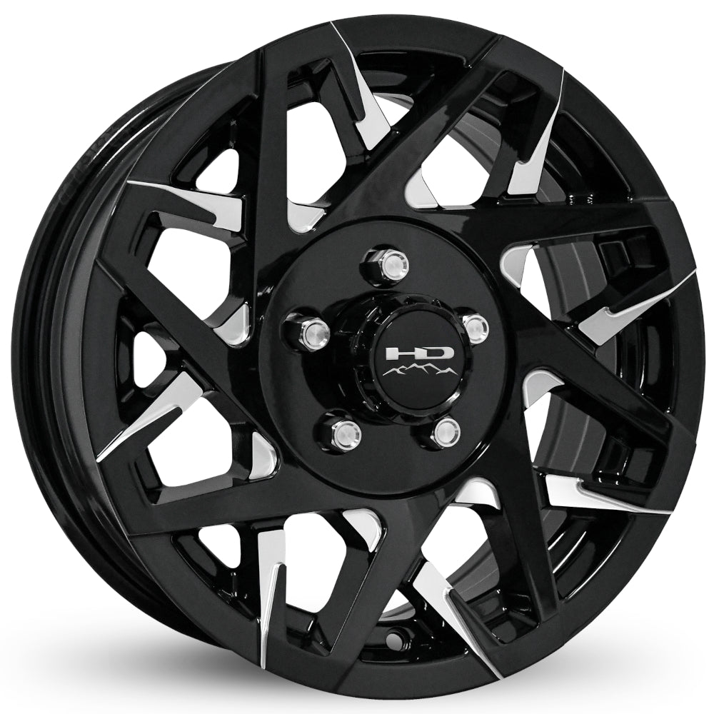 HD Canyon Trailer Black Milled Wheel