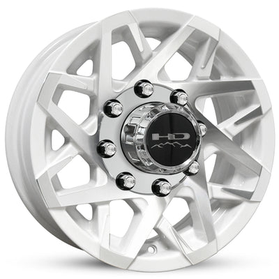 HD Canyon Trailer White Machined Wheel
