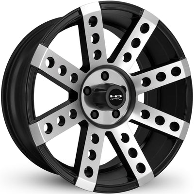 HD Offroad Buckshot Black Machined Wheel