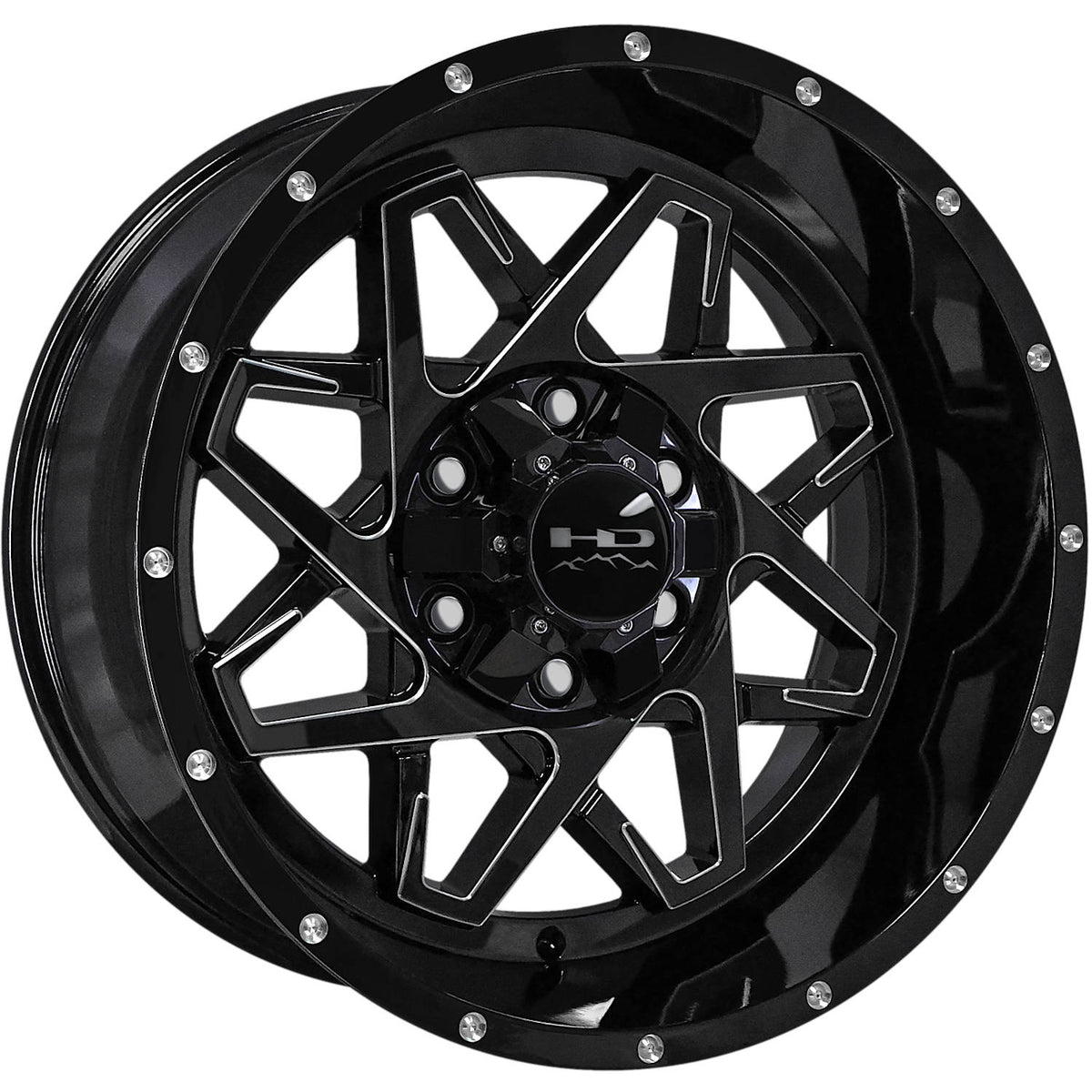 HD Offroad Caliber Black Milled Wheel