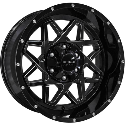HD Offroad Gridlock Black Milled Wheel