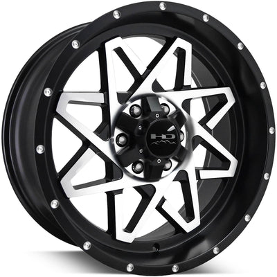 HD Offroad Gridlock Black Machined Wheel