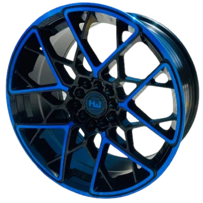 Hemi Wheels HM12 Black Blue Wheel