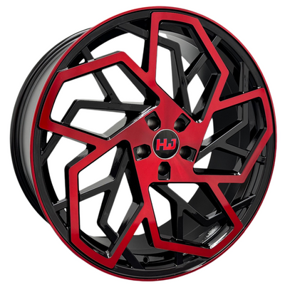 Hemi Wheels HM7 Red Black wheel