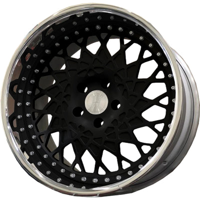 Heritage Fuji Directional Black Polished Wheel
