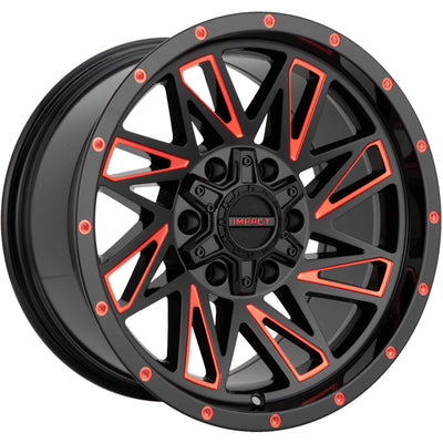 Impact Offroad 814 Black Red Milled Wheel