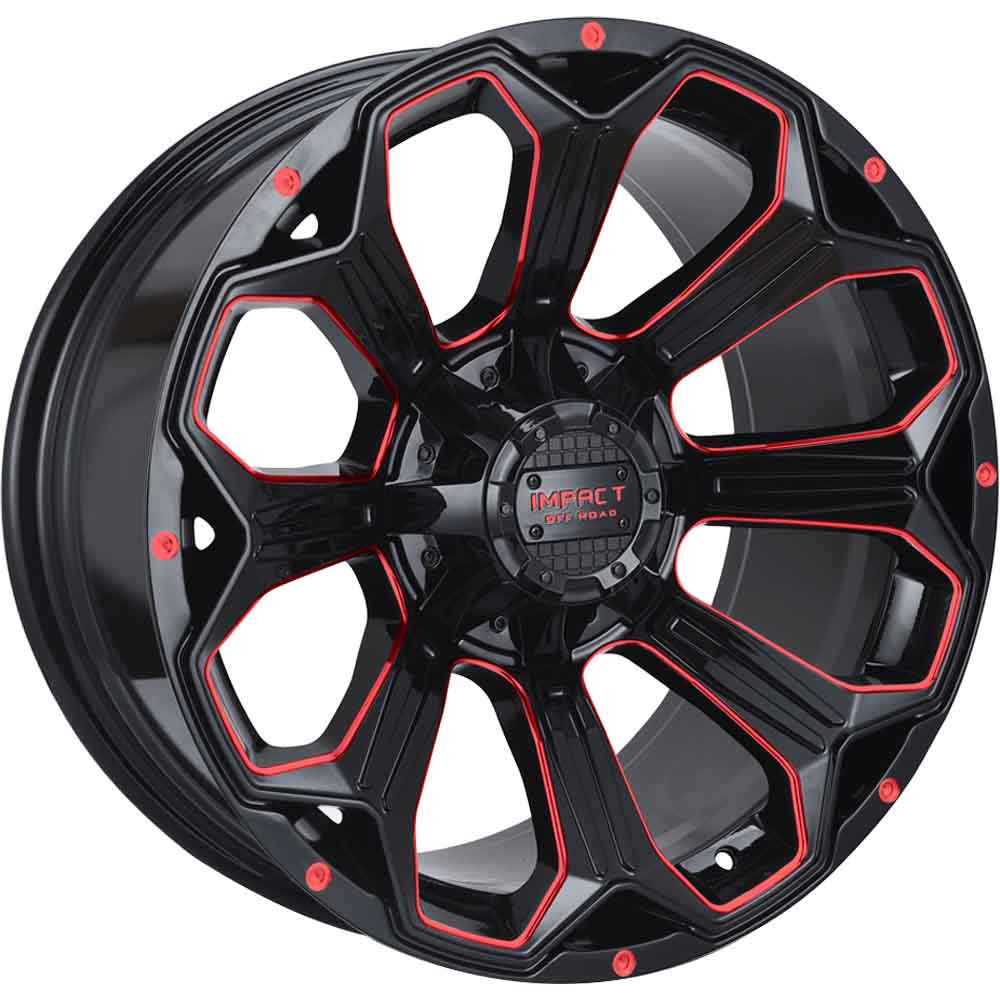 Impact Offroad 817 Black Red Milled Wheel