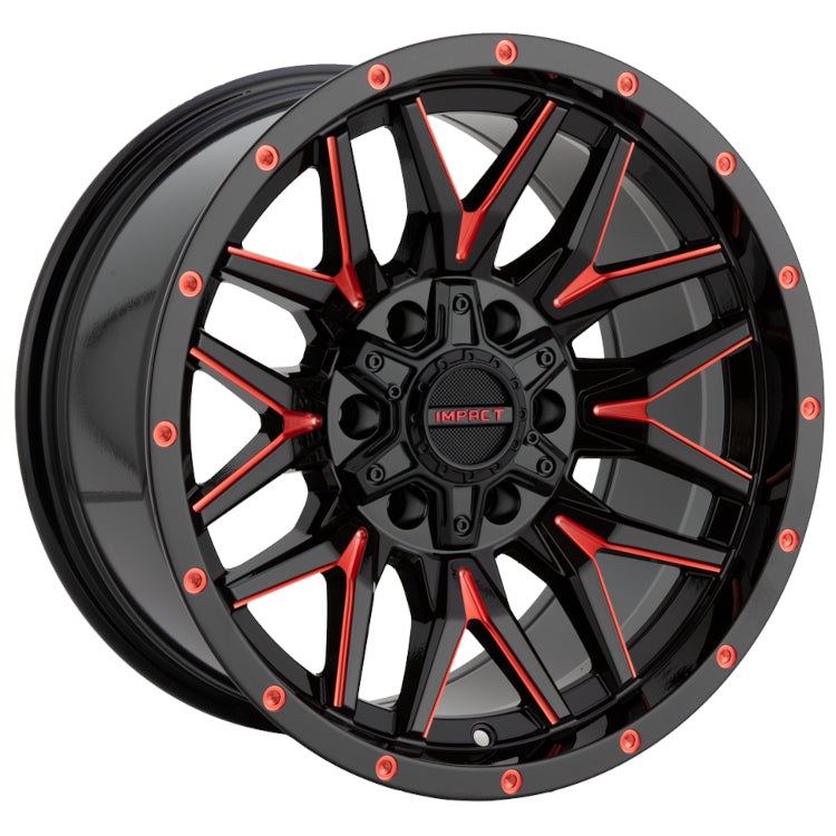 Impact Offroad 819 Black Red Milled Wheel