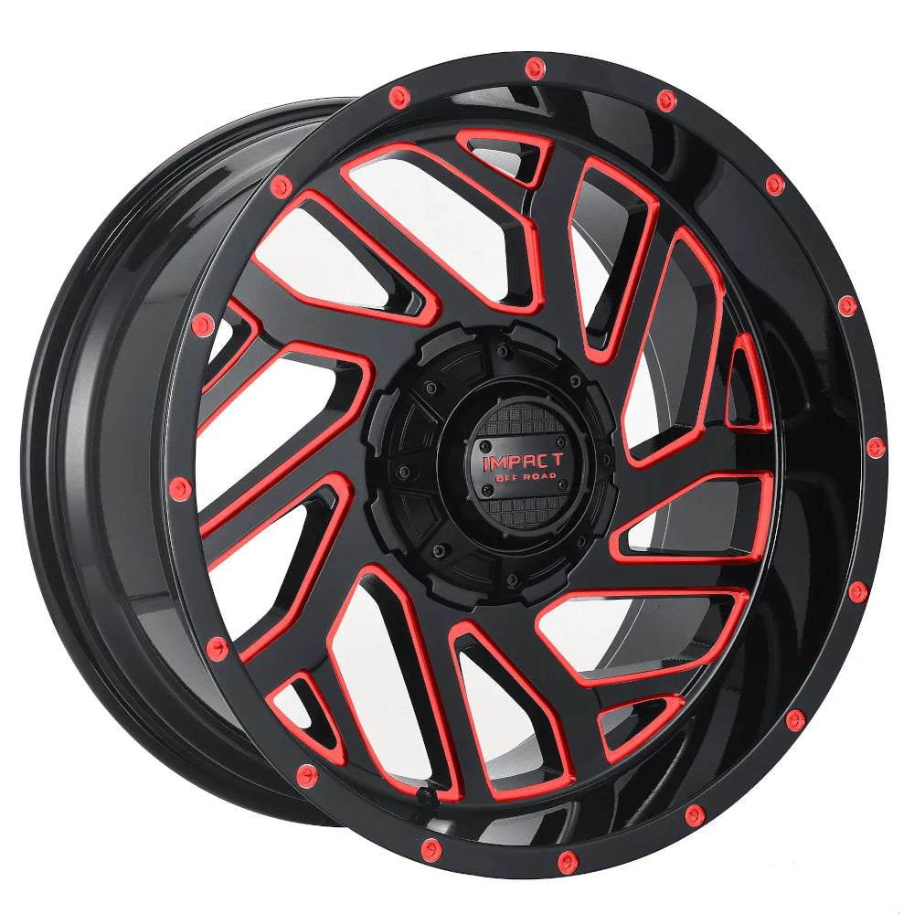 Impact Offroad 823 Black Red Milled Wheel