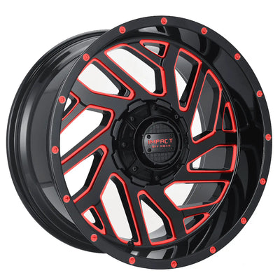 Impact Offroad 823 Black Red Milled Wheel