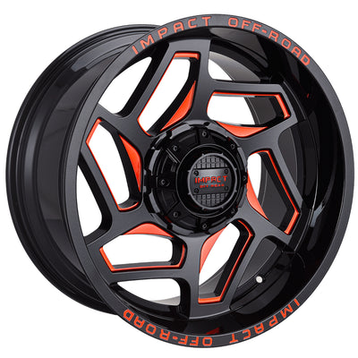 Impact Offroad 826 Black Red Milled Wheel