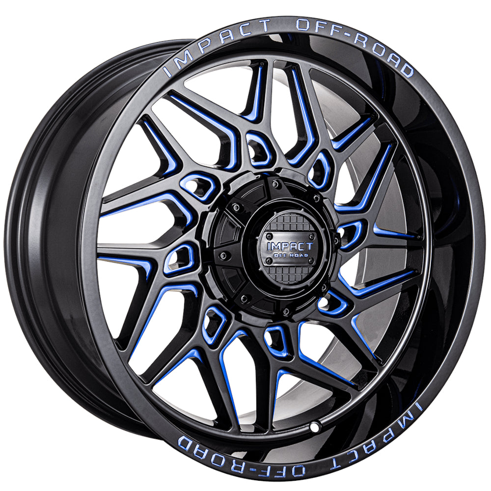 Impact Offroad 829 Black Blue Milled Wheel