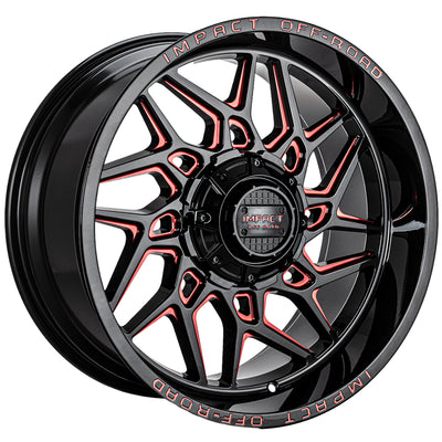 Impact Offroad 829 Black Red Milled Wheel