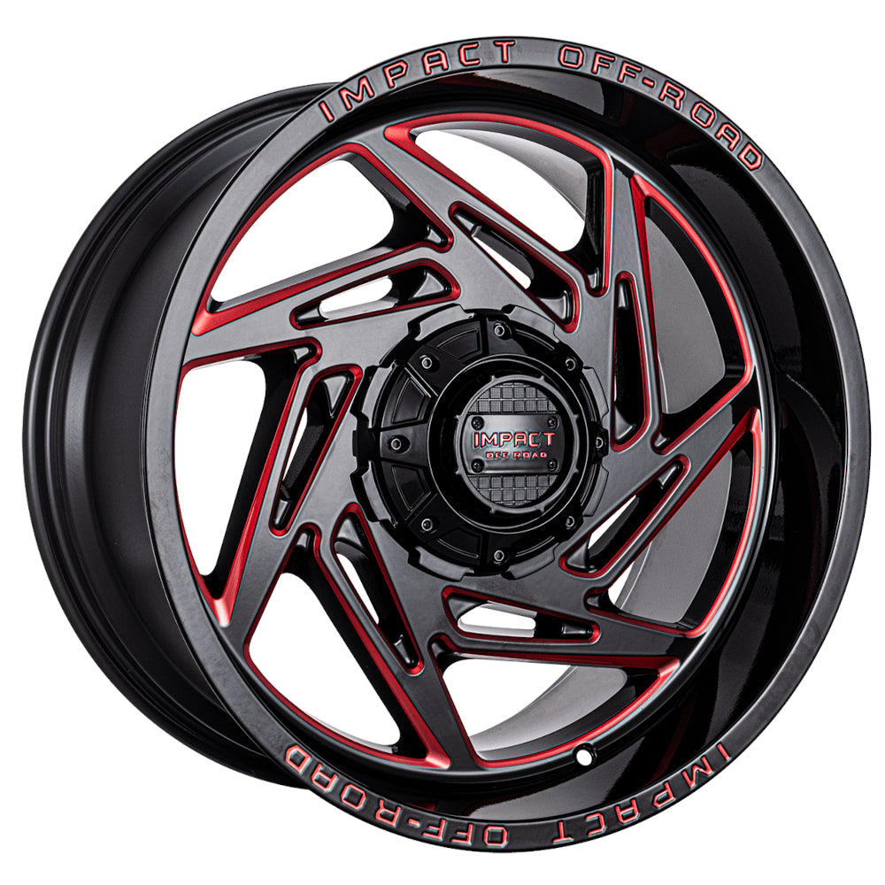 Impact Offroad 830 Black Red Milled Wheel