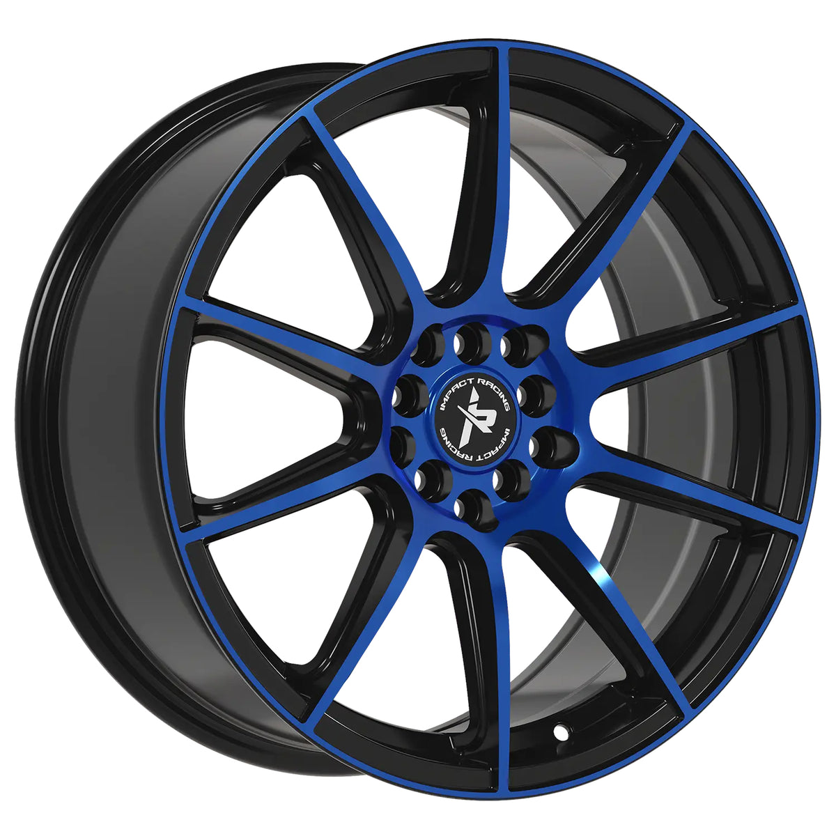Impact Racing 502 Black Blue Machined Wheel