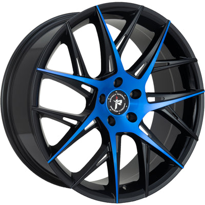 Impact Racing 603 Black Blue Machined Wheel
