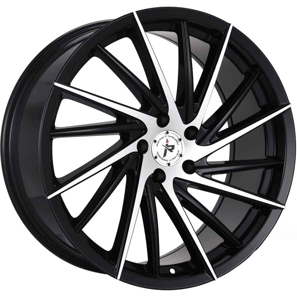 Impact Racing 608 Black Machined Wheel