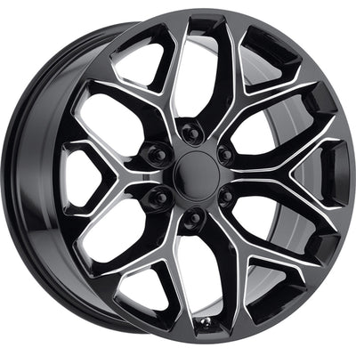 Impact Replicas Snowflake Black Milled Wheel