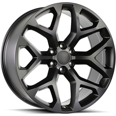 Impact Replicas Snowflake Satin Black Wheel