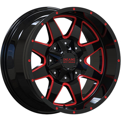 Insane Offroad IO-04 Black Red Milled Wheel