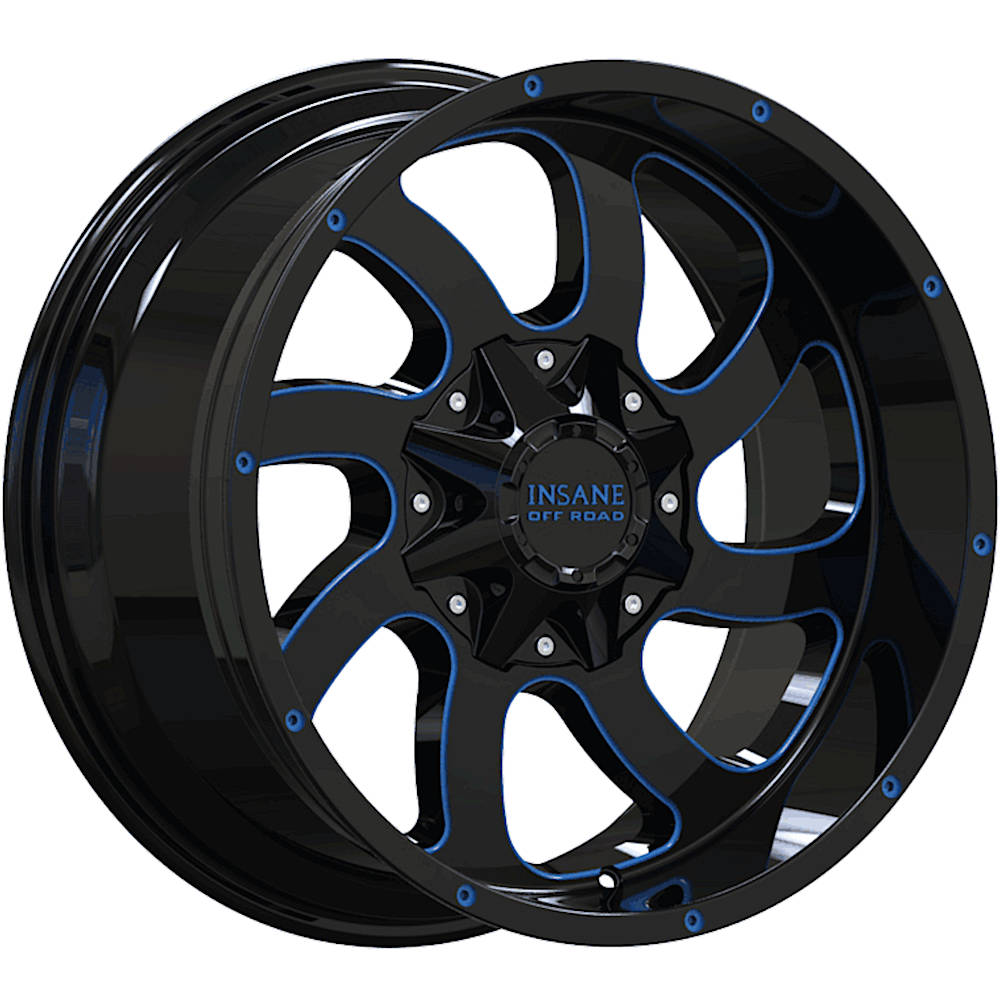 Insane Offroad IO-05 Black Blue Milled Wheel