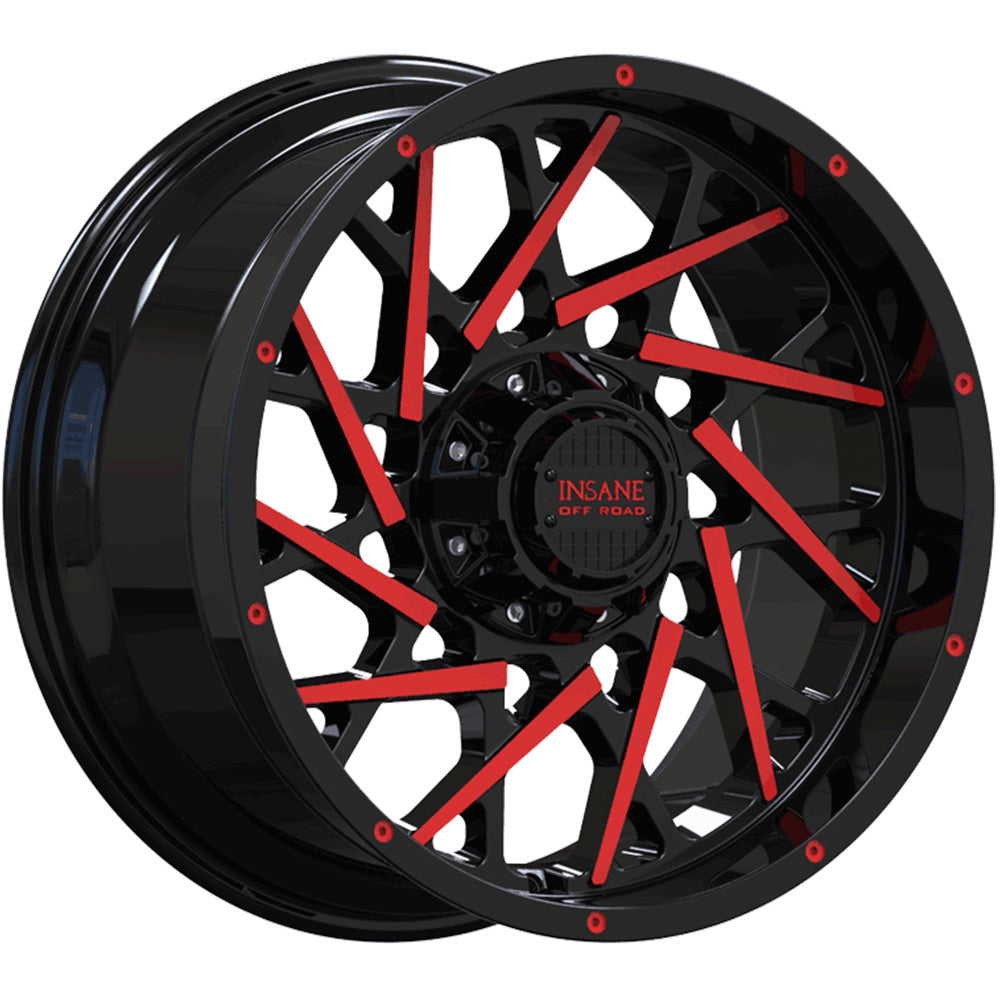 Insane Offroad IO-11 Black Red Machined Wheel