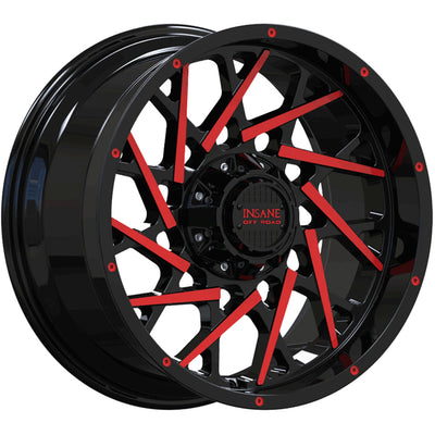 Insane Offroad IO-11 Black Red Machined Wheel