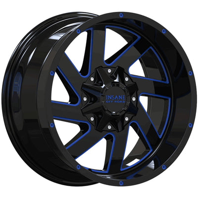 Insane Offroad IO-12 Black Blue Milled Wheel