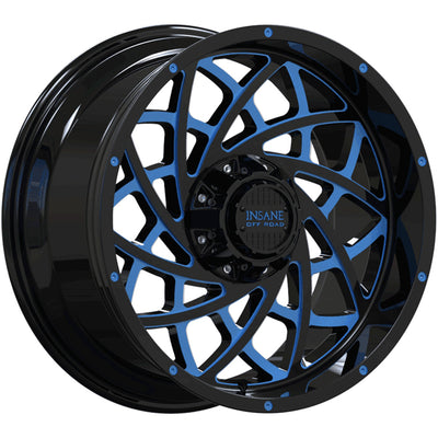 Insane Offroad IO-18 Black Blue Milled Wheel