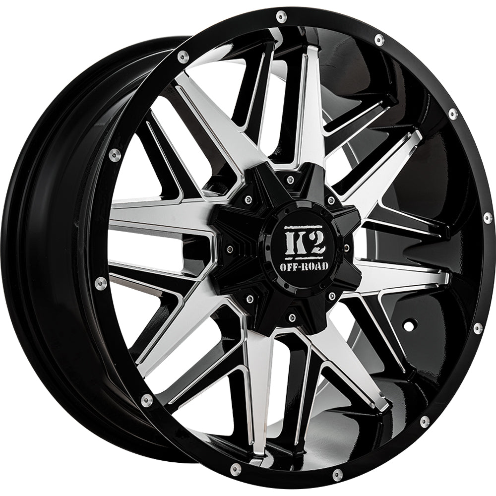 K2 Offroad Mayhem Black Machined Wheel