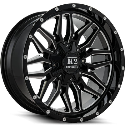 K2 Offroad Rage Black Milled Wheel
