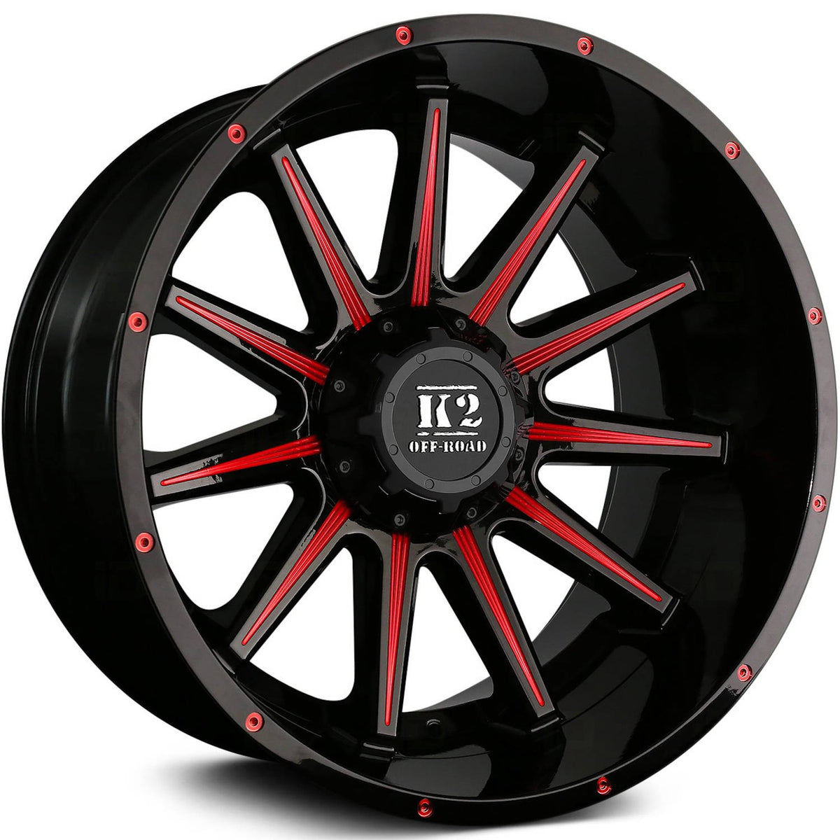 K2 Offroad Tanker Black Red Milled Wheel