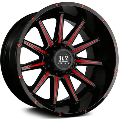 K2 Offroad Tanker Black Red Milled Wheel