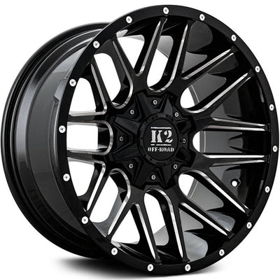 K2 Offroad Venom Black Milled Wheel