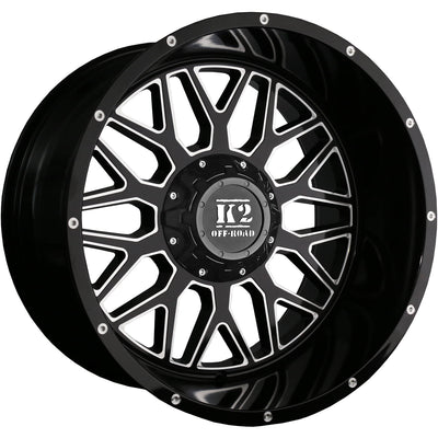 K2 Offroad Warrior Black Milled Wheel