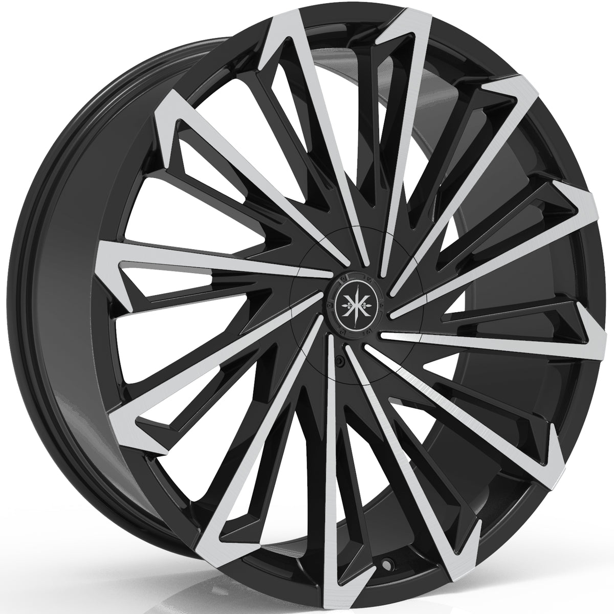 Karma Kustoms K12 Black Machined Wheel