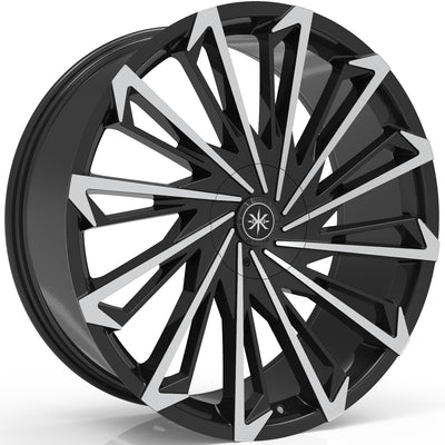 Karma Kustoms K12 Black Machined Wheel