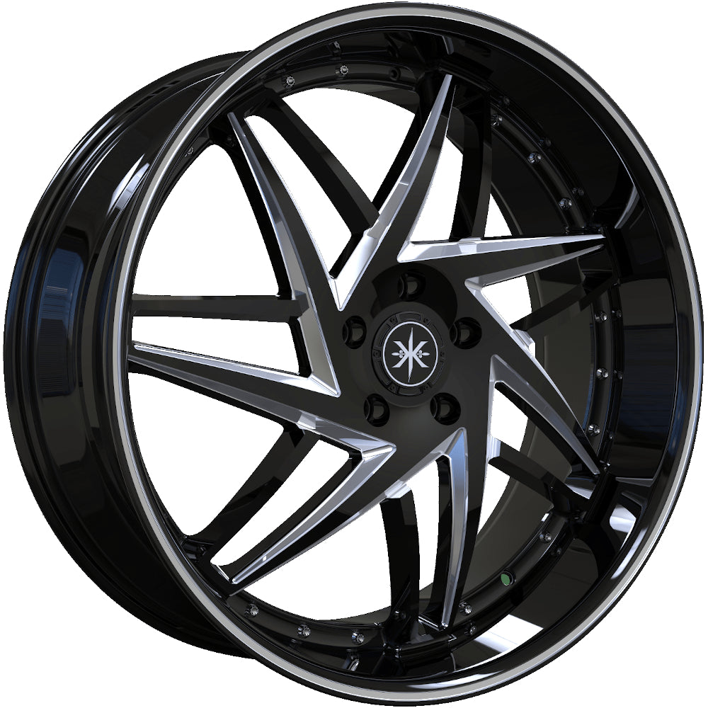 Karma Kustoms K14 Black Milled Wheel
