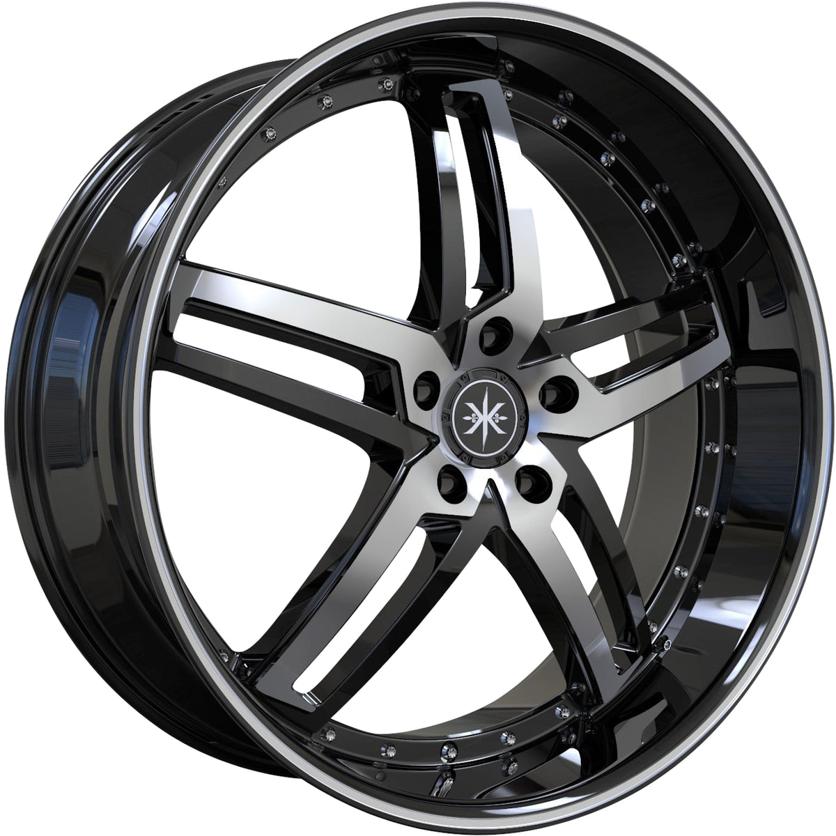 Karma Kustoms K16 Black Machined Wheel